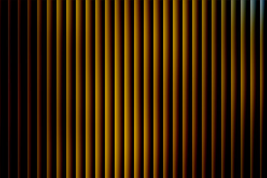 Minimalist digital art background featuring parallel vertical golden lines creating smooth depth and elegant gradient texture for graphic design.