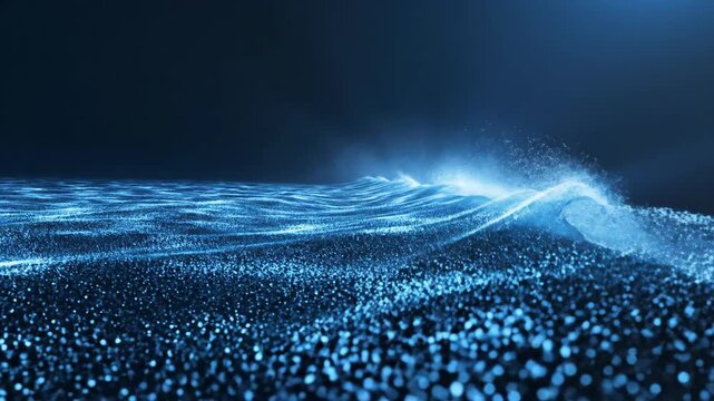 Dynamic Digital Waveforms of Blue Light Particles.