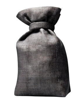 Woven Linen Bread Bag with Textured Fabric Close-Up Minimalist Style