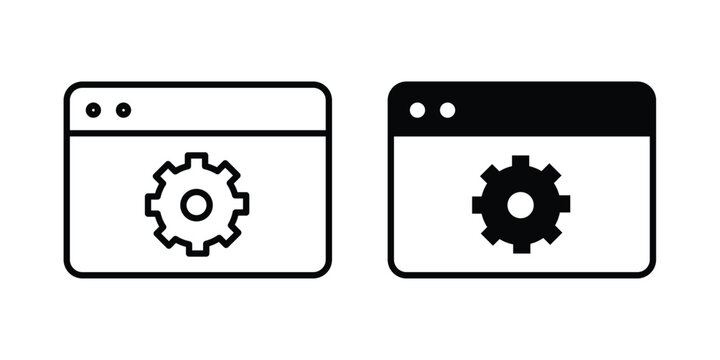 Backend icon collection in black vectors. Eps10 icons