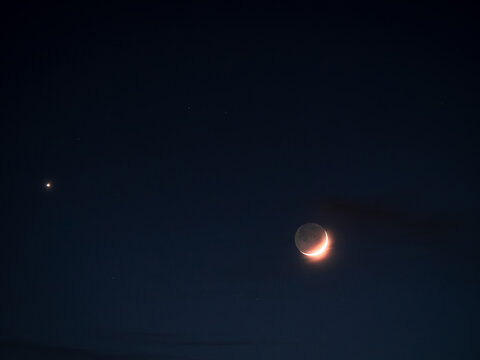 night sky with moon