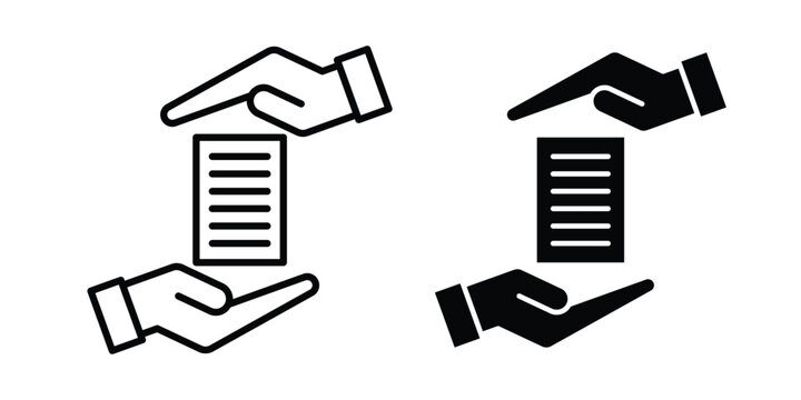 Commitment icon collection in black vectors. Eps10 icons