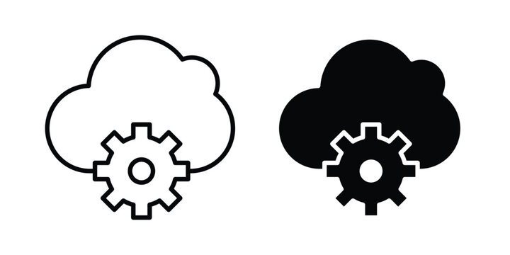 Devops icon collection in black vectors. Eps10 icons