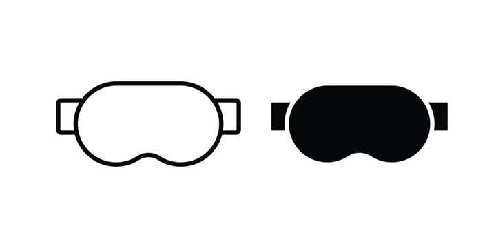 Eye mask icon collection in black vectors. Eps10 icons