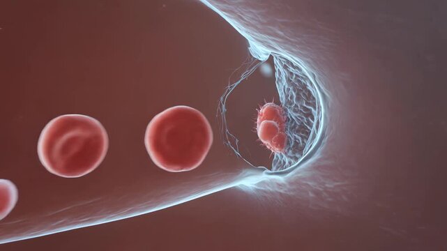 Ultra Realistic Blood Clot Formation Inside Human Vessel Showing Platelet Aggregation Fibrin Network and Hemostasis