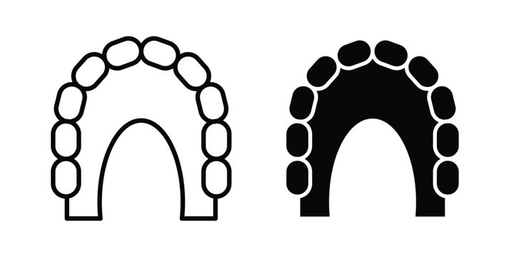 Maxilla icon collection in black vectors. Eps10 icons