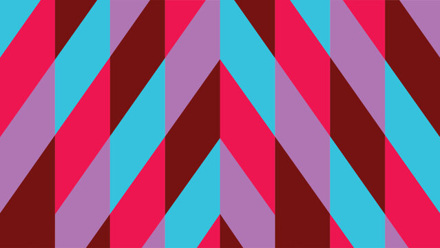 Abstract geometric chevron pattern background with vibrant colorful diagonal stripes for sports event banner
