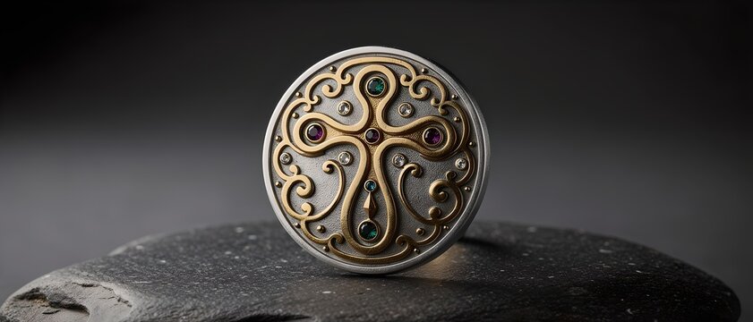 The Imperial Seal: Antique Cross Ring with Ornate Scrollwork