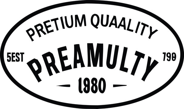 Vintage circular quality stamp logo design with established 1980 text emblem