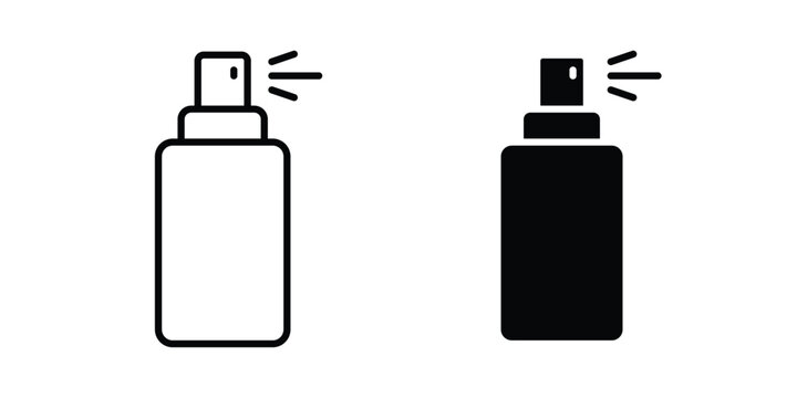 Spray icon collection in black vectors. Eps10 icons