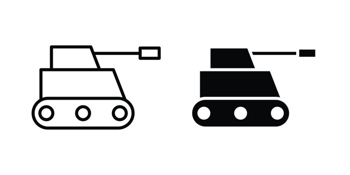 Tank icon collection in black vectors. Eps10 icons
