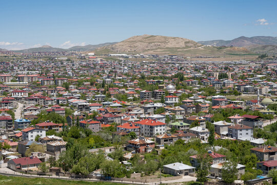 
A landscape view of the predominantly Kurdish city of Van in the Eastern region of Turkey, located on the shores of Lake Van and near the border with Iran