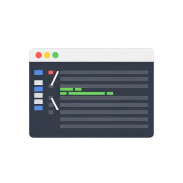 Code editor window icon with syntax highlighting