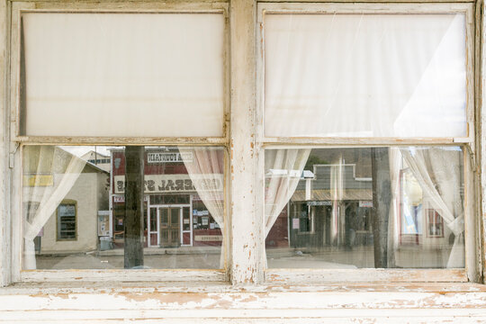 Window reflection in an old storefront in Randsburg California