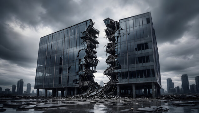 broken corporate concept