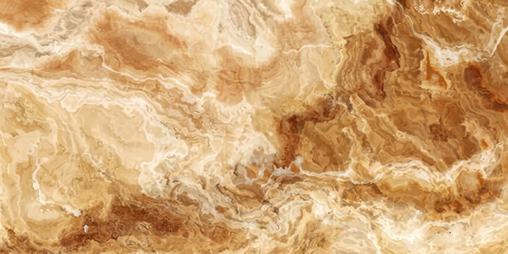 An abstract brown and white marble texture, resembling swirling clouds or flowing water, creates a sophisticated and organic backdrop.