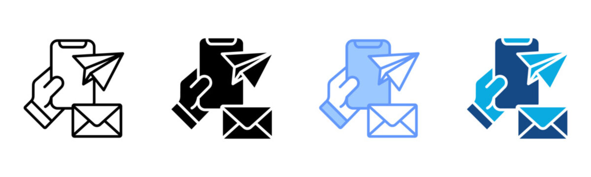 Send Icon Multiple Style Vector Illustration