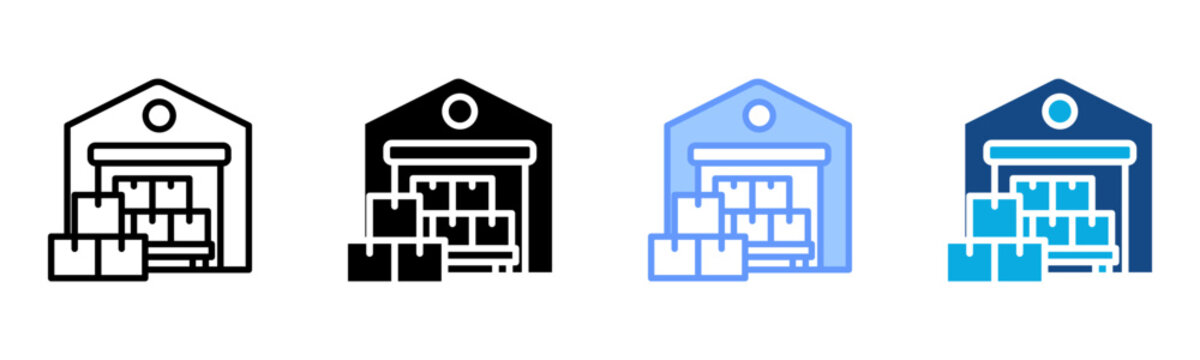 Stock Product Icon Multiple Style Vector Illustration