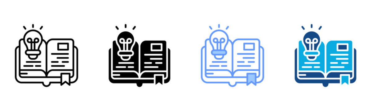 Knowledge Base Icon Multiple Style Vector Illustration