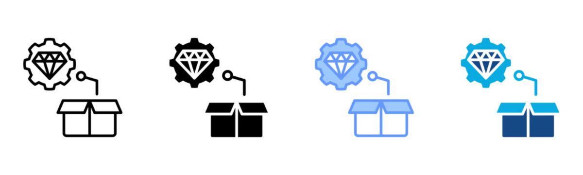 Value Proposition Icon Multiple Style Vector Illustration