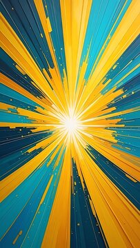 A vibrant abstract artwork featuring a bright light