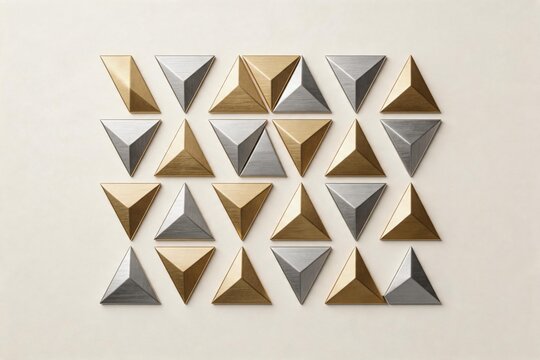 Geometric pattern of metallic triangles