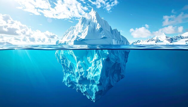 Massive Iceberg Revealing Hidden Underwater Structure