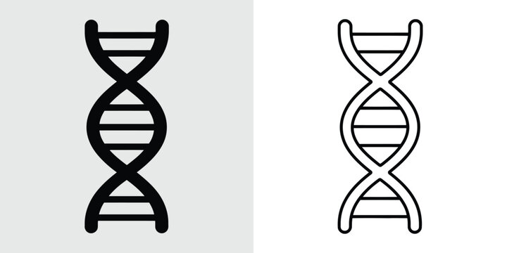 Dna double helix icon set