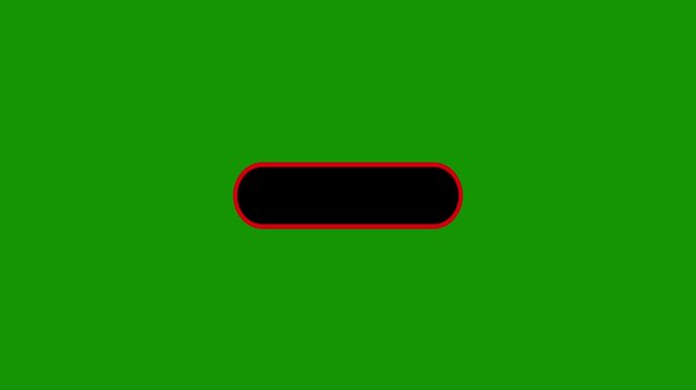 Minimalist Rounded Capsule Button Shape Reveal | Clean Pill Box Interface Element on Green Screen