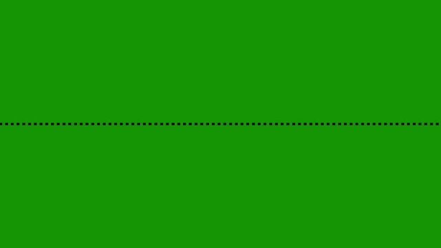 Minimalist Dashed Horizontal Lines Overlay | Clean 2D Comic Guide Motion Graphics Animation on Green Screen