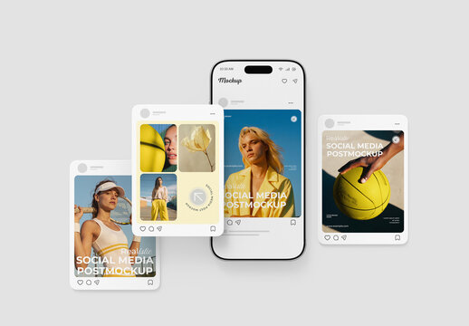 Social Media Post Banner Mockup Template