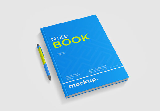 Realistic Notebook PSD Mockup