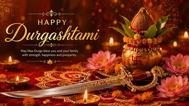 Godess Durga on Maha Navratri, Navadurga, Durga Puja, Sharad Navratri, Jyeshtha Shukla Ashtami/Masik Durga Ashtami, Mahanavami, Vijayadashami, Dussehra, Durga/Mahakali/Jagadamba, Bhavani
