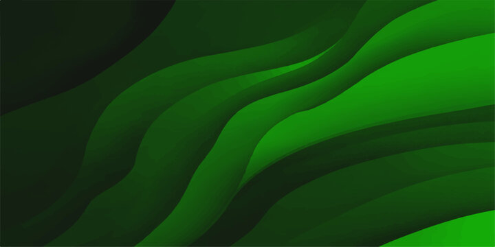 A soft green  silk wave abstract illustration creates a fluid vector texture wallpaper for a modern design backdrop