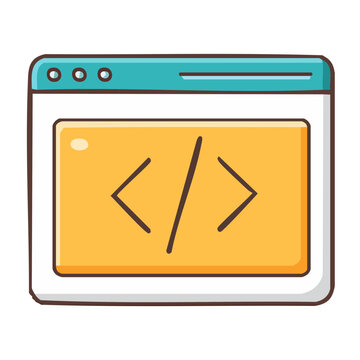 Coding tags icon in a browser window