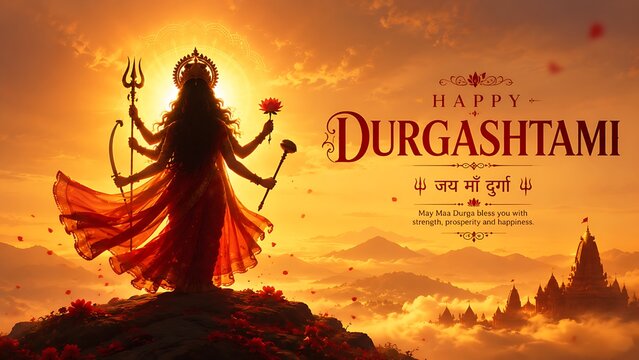 Godess Durga on Maha Navratri, Navadurga, Durga Puja, Sharad Navratri, Jyeshtha Shukla Ashtami/Masik Durga Ashtami, Mahanavami, Vijayadashami, Dussehra, Durga/Mahakali/Jagadamba, Bhavani