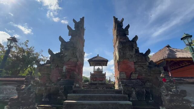 Enterance Gate Of Taman ayun temple, Bali. A Sacred Religious Site for the Balinese Comunity