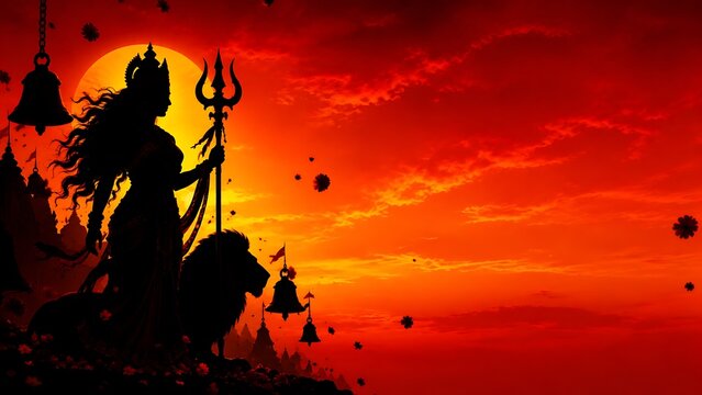 Godess Durga on Maha Navratri, Navadurga, Durga Puja, Sharad Navratri, Jyeshtha Shukla Ashtami/Masik Durga Ashtami, Mahanavami, Vijayadashami, Dussehra, Durga/Mahakali/Jagadamba, Bhavani