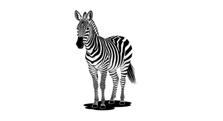 zebra isolated on white background © Abu Yazid