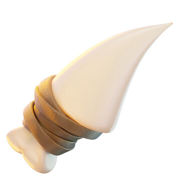 Dagger Fangs 3D Render Icon, Classic Weapon Illustration