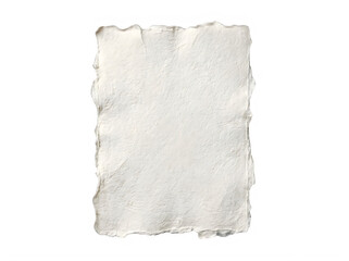 Obraz premium Old parchment paper with creases isolated on white background