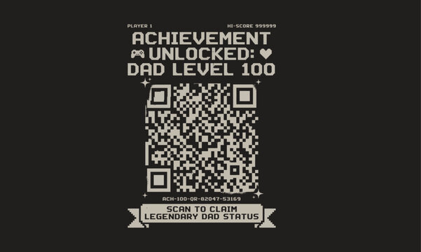 Gamer Achievement Unlocked Level 100 Pixel Art Retro Gaming Badge Display