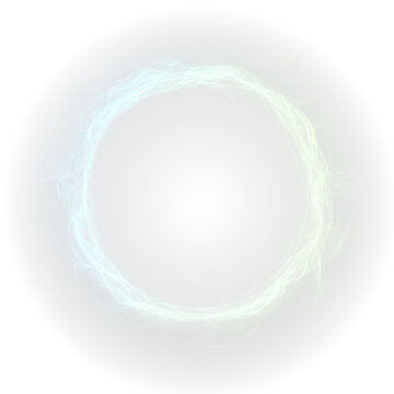 Futuristic neon portal with electric vortex and spark field, glowing energy ring, cyber technology atmosphere and abstract space gate visualization concept