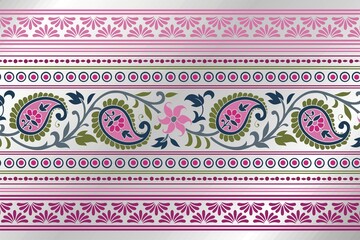 traditional wedding card design, paisley floral pattern , Rajasthan, royal India  © SIRIUS*