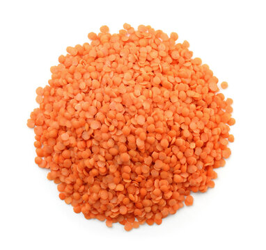 Top view of split red lentils