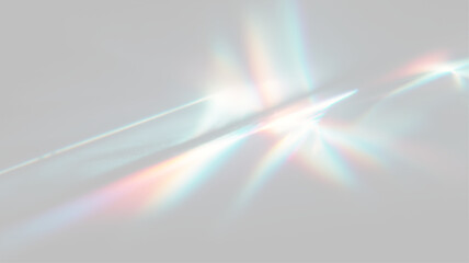 Rainbow prism flare with crystal sparkle and glowing holographic reflections isolated on transparent background abstract vector artwork © Ihor