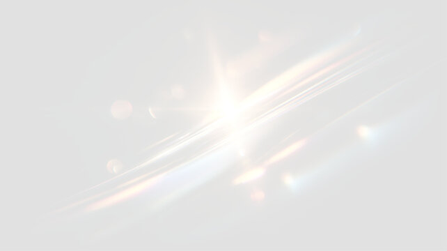 Abstract crystal rainbow light with holographic spectrum beams and glowing diamond sparkle isolated on transparent background design illustration