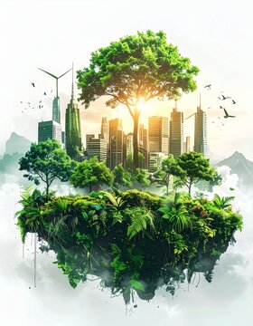 ESG Sustainability Report and Environmental Responsibility Concept