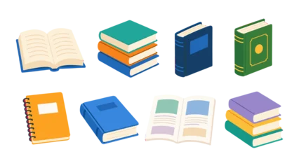 Fototapeten Pony Set of colorful book and notebook icons in isometric style  © icon_art
