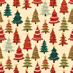 Obraz premium Crimson Boughs, Emerald Dreams: A Festive Tapestry